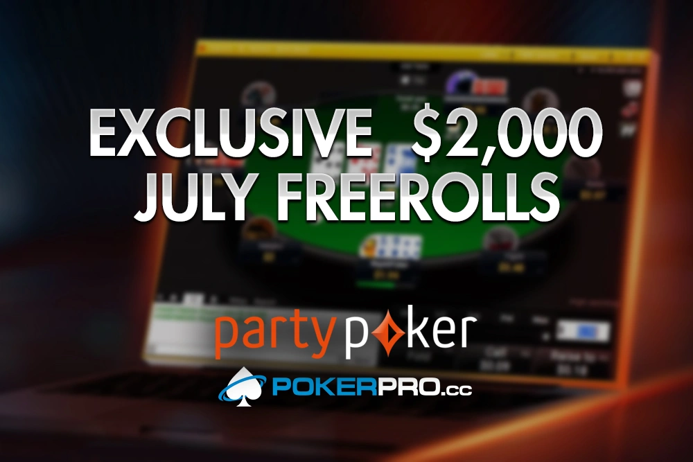 $2,000 in partypoker Exclusive Freerolls for PokerPro players!