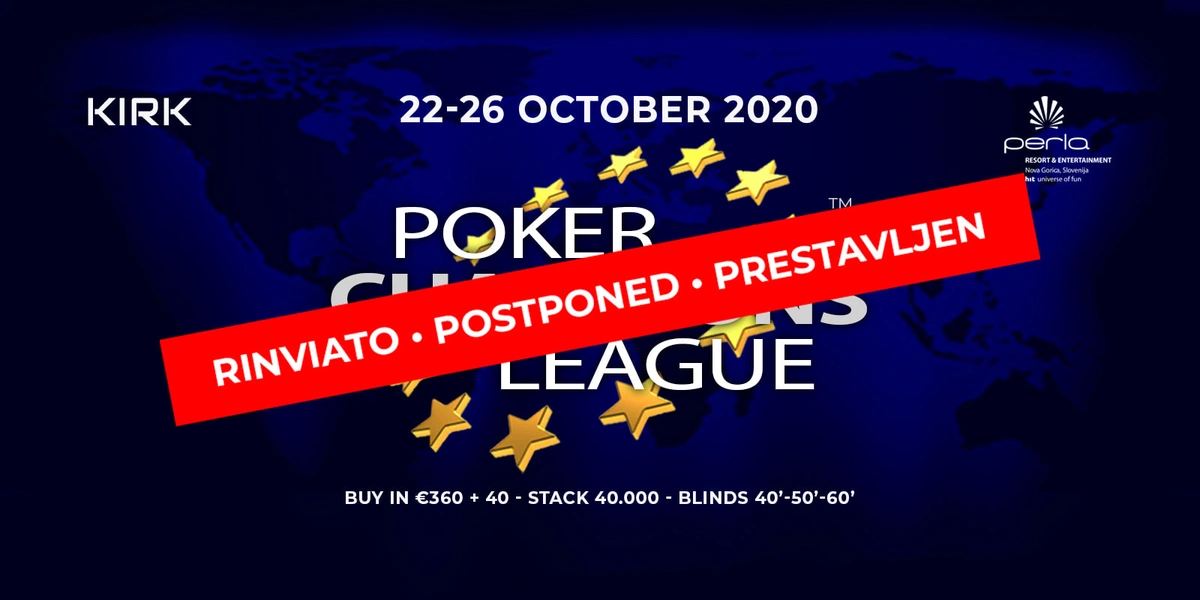 Poker Champions League postponed due to declared epidemic in Slovenia