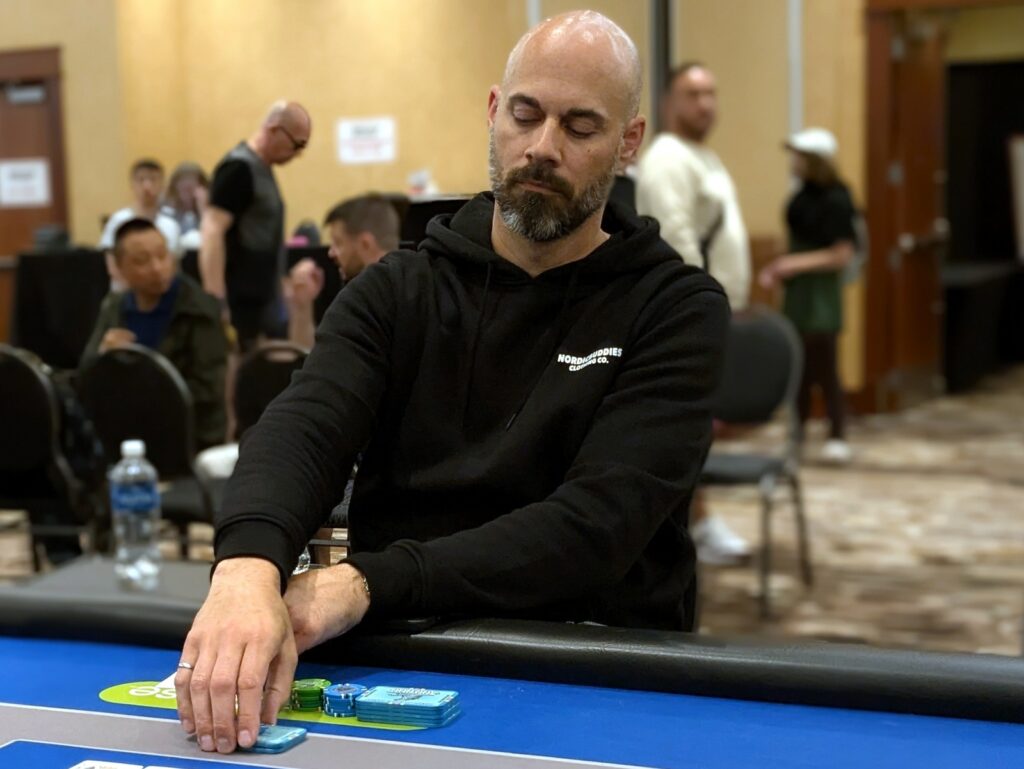 Chris Klementis from the final day of the Aug 2024 WSOP-C Calgary Main Event