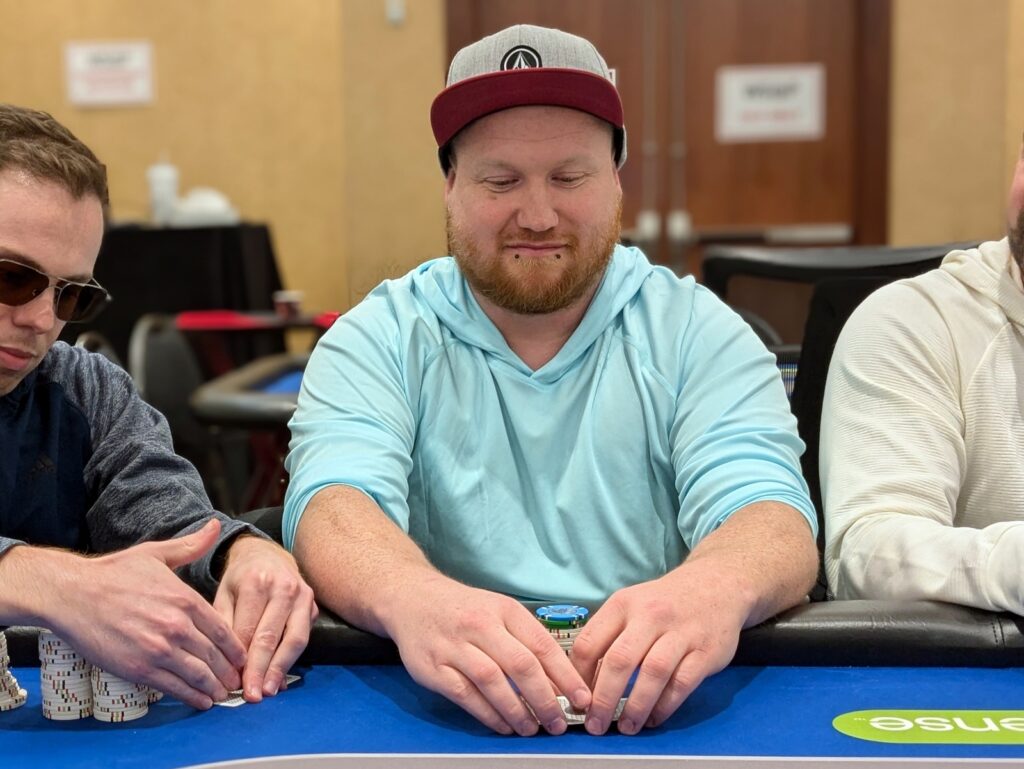 Dallas Jankowiak laddered a few times from a very short stack to take 5th in the Big 30 Stack