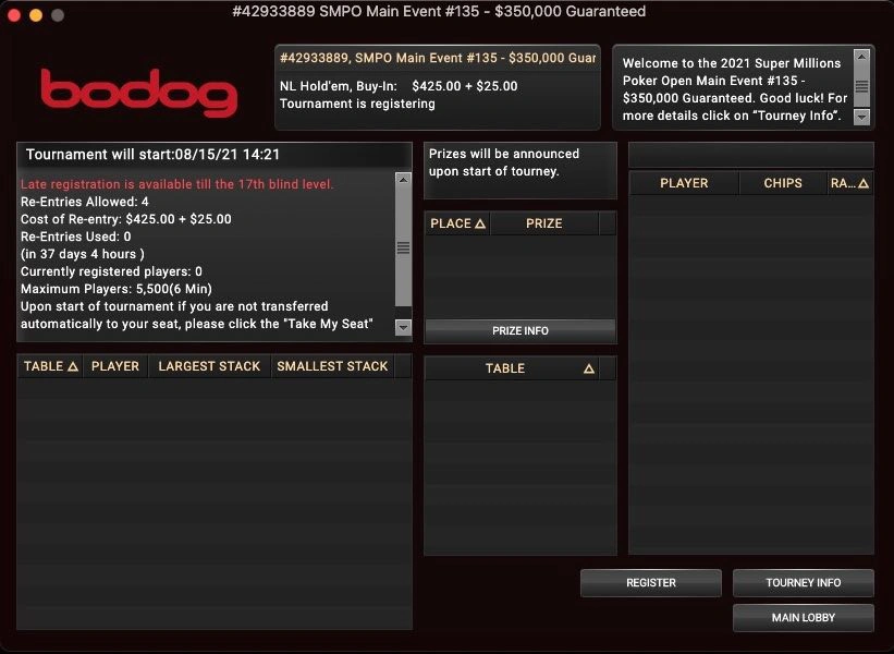 Bodog Poker is Hosting a $8.3M GTD Millions Poker Open Right Now