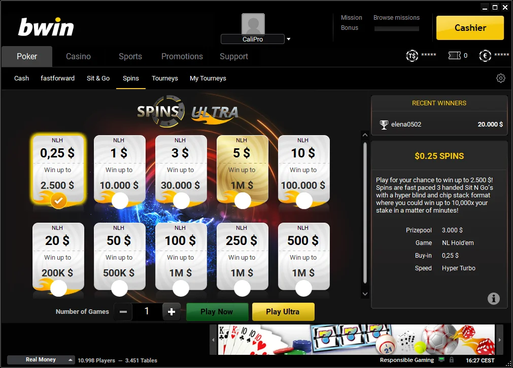bwin | Play now | PokerPro - best VIP deals since 2007