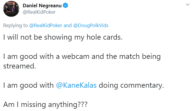 Daniel Negreanu vs. Doug Polk grudge match starts November 1st