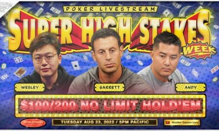 SUPER HIGH STAKES WEEK!! $100/200/400 – 24 Aug 2022 – w/ Garrett, Andy, Wesley & Ryusuke