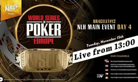 2022 WSOP Europe Event #12: €10,350 Main Event Day 4