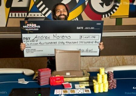 Andrew Moreno Wins Wynn Millions for $1.46 Million After a 3-Way Deal