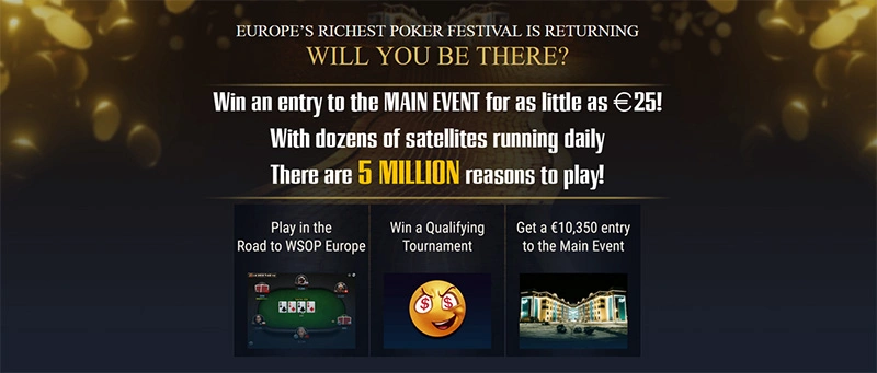 Road To WSOP Europe on GGNetwork Awards Main Event Packages 