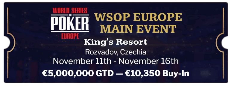 Road to 2022 WSOP Europe on GG Network