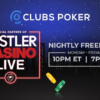 Join Daily Freerolls & Exclusive Hustler Casino Live Leaderboards on Clubs Poker