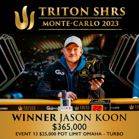 Jason Koon wins his 10th Title at the Triton Monte Carlo Series! 