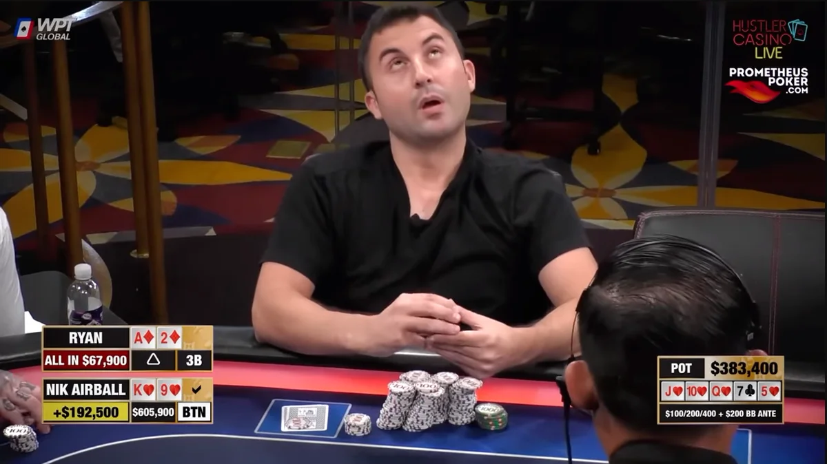 Nik Airball Takes Down a $383,000 Pot with a Straight Flush