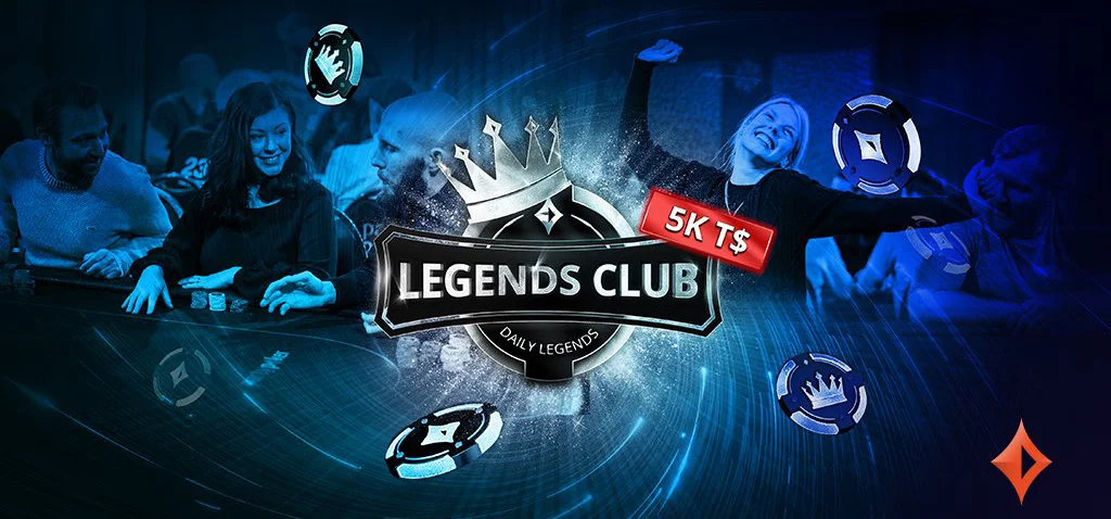 Take one of Three Chances to Win T$5,000 Every Week in the Legends Club on partypoker