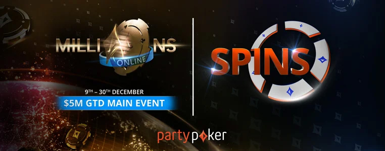 Partypoker MILLIONS Online: December 9-30, with $10 million GTD
