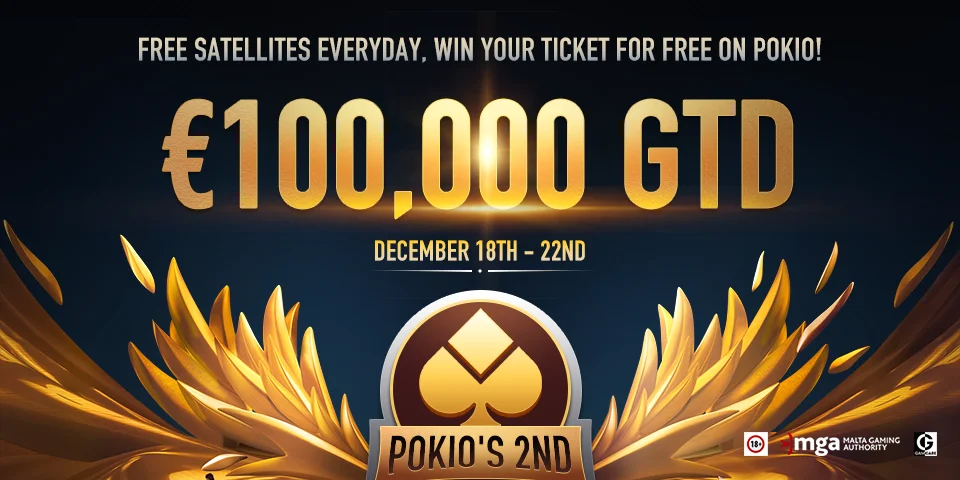 €100,000 GTD Tournament on Pokio Without a Fee and a Big Overlay!
