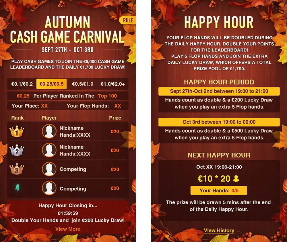 Pokio Hosting an Autumn Cash Game Carnival From September 27th