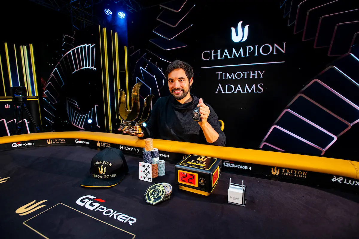 Tim Adams Claims Second Main Event Victory at Triton Super High Roller Series