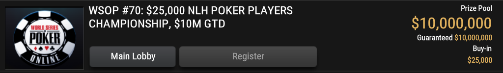 Jason Koon leading the prestigious $25,000 WSOP Poker Players Championship